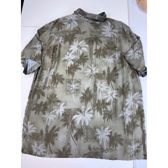 Batik Bay Mens Palm Tree Shirt Tropical Print Button Up Casual Short Sleeve L - Picture 6 of 7